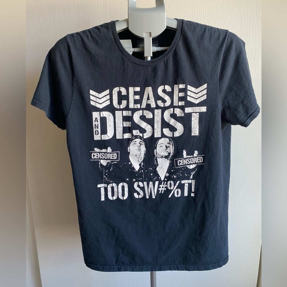 Young Bucks ‘Cease and Desist’ Pro Wrestling Tees Shirt - Men’s Size Medium